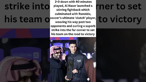 How Cristiano Ronaldo kept Al Nassr in contention for the Saudi Pro League championship #short