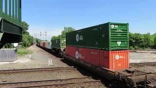 Norfolk Southern Intermodal and CSX Coal Train Train meet from Marion, Ohio