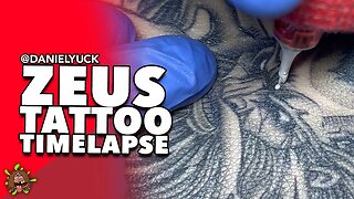 Zeus Close Up Timelapse Tattoo