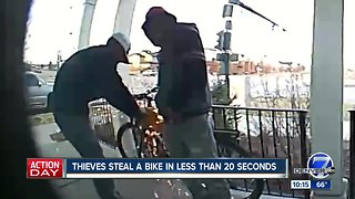 Watch how fast Denver thieves work to snatch a U-Lock protected bike