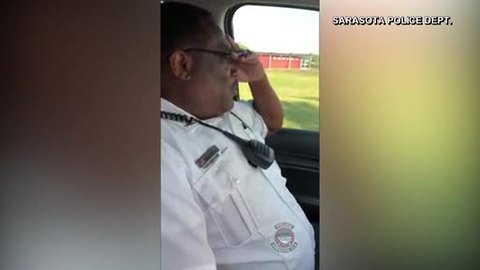 Florida officer has emotional sign off on last day