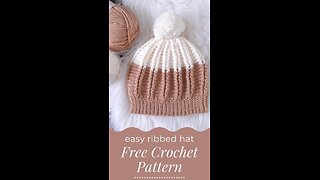 Winter Rays Ribbed Crochet Hat