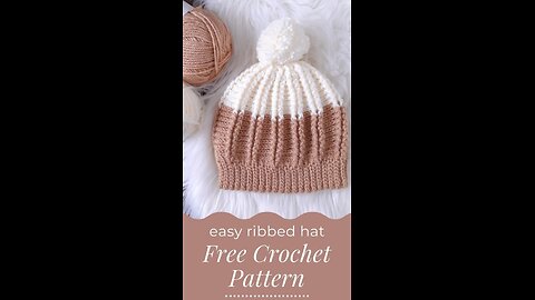 Winter Rays Ribbed Crochet Hat