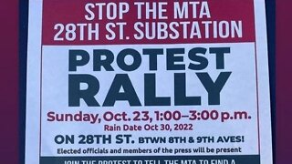 The Stop the MTA 28th st. Substation Protest Rally hosted by @laylaLawGisiko @rethinkpenn