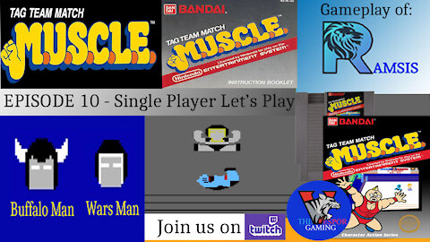 Solo NES Let's Play | Tag Team Match M.U.S.C.L.E.(NES) - Full Playthrough Buffalo Man and Wars Man |