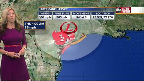 Hurricane Harvey Forecast with Shay Ryan on Saturday, August 26, 2017 (6AM)