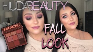 FALL MAKEUP LOOK USING HUDA BEAUTY- NUDE OBSESSIONS RICH EYESHADOW PALETTE/ SMOKEY FALL EYESHADOW