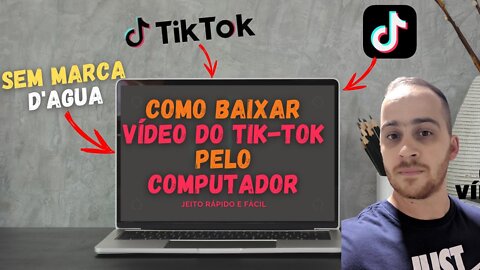 How to download Tiktok Video without WATERMARK from the computer!!