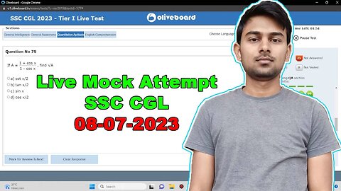 Full Oliveboard Live Mock Attempt SSC CGL 2023 Tier 1 | 8 July | MEWS #ssc #cgl2023 #oliveboard