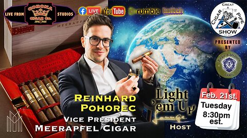 Reinhard Pohorec, VP of Meerapfel Cigar discusses "uberluxury" with the crew of GC&PS.