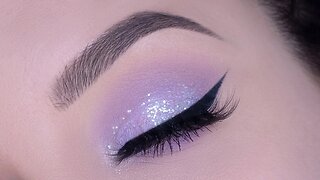 Lilac Glitter Eye Makeup Tutorial | Sparkly Purple Eye Look for Spring Makeup