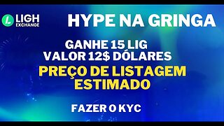 AIRDROP LIGH EXCHANGE GANHE 15 LIG NO VALOR DE 12$ PREÇO DE LISTAGEM APROVEITE E CRIE SUA CONTA