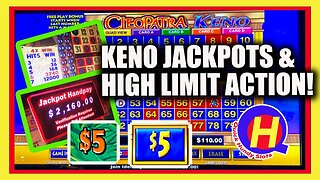 Two Caveman KENO Jackpots! Plus High Limit KENO Action!