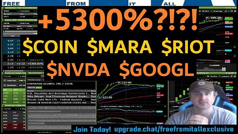 CRYPTO POPS $COIN $MARA $RIOT PRINT UP TO 5300% GAINS - MAKE YOUR OWN MOASS $AMC - $VFS GETS WRECKED