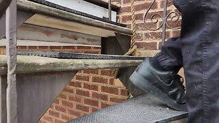 Unsecured Stairs on a Moving Job