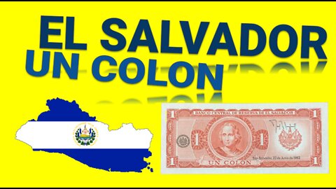 Old Banknote: El Salvador Un Colon 1982