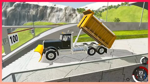 TruckFails | Trucks vs Dangerous Stairs #115 | BeamNG.Drive |TrucksFails