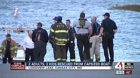 Lee's Summit man rescues kids, woman after boat capsizes on Longview Lake