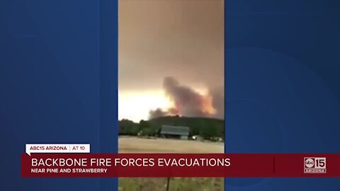 Backbone Fire forces evacuations near Pine and Strawberry