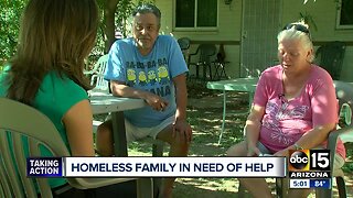 Homeless family looking for a place to call home