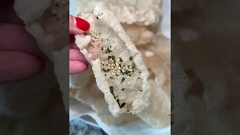 I added seasoning to fried rice paper #FriedRicePaper #RicePaper