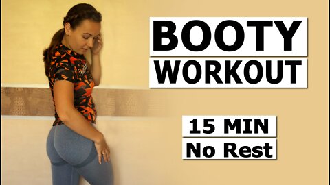 15 MIN BOOTY WORKOUT - knee friendly, no squats, no jumps | No Equipment