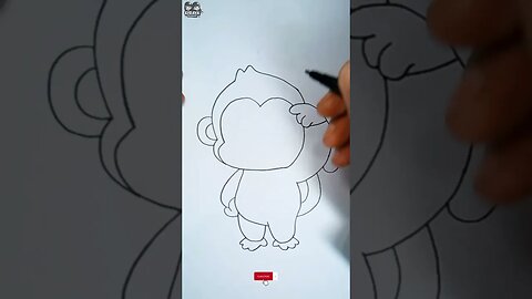 Easy Drawing❗ Cute Monkey Drawing Shorts || How To Draw a Monkey || #simple #drawing #shorts