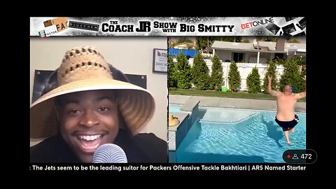 JB CANNONBALLS INTO THE POOL LIVE! | THE COACH JB SHOW WITH BIG SMITTY