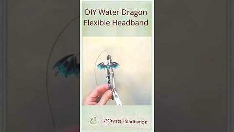 DIY beading a Water Dragon embellished flexible headband.