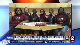 Good morning from J.A. Rising Women at New Town High School