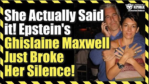 She Actually Said It! Epstein’s Ghislaine Maxwell Just Broke Her Silence & Hell Broke Loose!