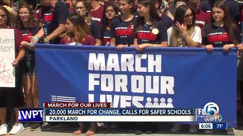 Parkland community marches to scene of shooting for March for Our Lives
