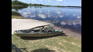 Kayak Fly Fishing Review of Lake Garfield in Polk County, Florida