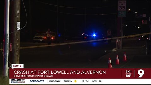 Serious crash involving pedestrian at Fort Lowell and Alvernon