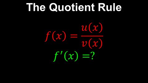 The Quotient Rule, Differentiation, Mnemonic - AP Calculus AB/BC