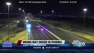 Wrong way driver stopped, arrested in Phoenix