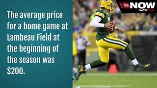 Green Bay Packers ticket prices drop after recent losses