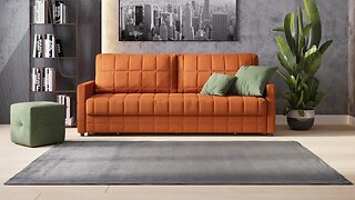 Orange sofa living room Designs ideas
