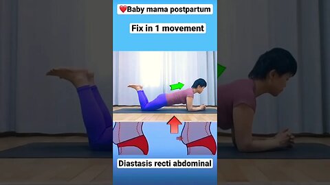 ❤️1 movement to fix diastasis recti | postpartum. #shorts