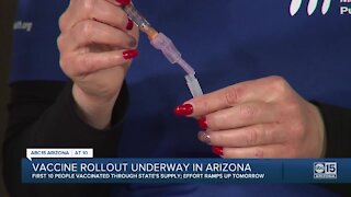 Vaccine rollout underway in Arizona