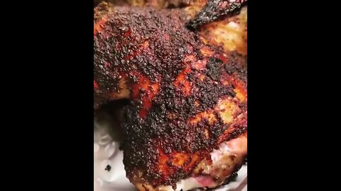 Crispy jerk chicken | @uncle_hemmy_bbq on IG 🐔👑 #shorts #jerkchicken