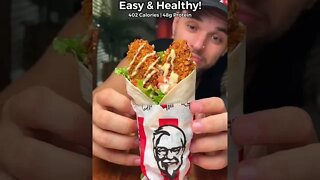 #shorts Healthy Food Easy Low Calorie & High Protein Original KFC Twister Wrap!