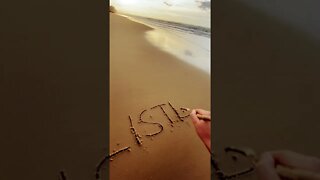 Writing on the beach #youtubeshorts #shorts #beach