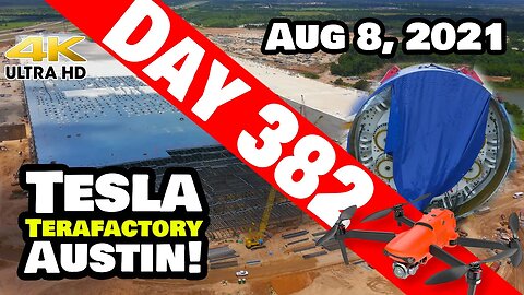 Tesla Gigafactory Austin 4K Day 382 - 8/8/21 - Terafactory Texas - GIGA TEXAS & A BORING EXCLUSIVE!
