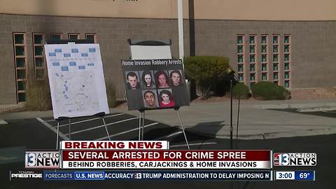 Several arrested for crime spree | Breaking news