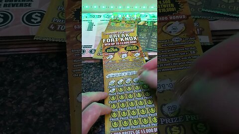 Bonus WINNER on $30 Lottery Ticket Scratch Off Fort Knox!