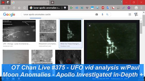 Pauls UFO video analysis and Topics - Moon Anomalies + Radio vs Light ] - OT Chan Live#375