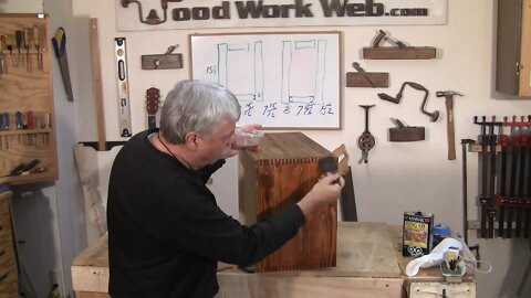 Adding a Finish to the Library Cabinet - A Woodworkweb.com woodworking Video