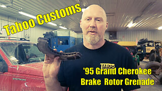 Grenade'd Brake Rotor Aftermath - 95 Jeep Grand Cherokee