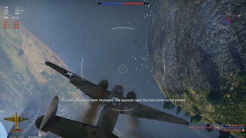 War Thunder - B-34 Low alt. diving barrel roll evading fighter